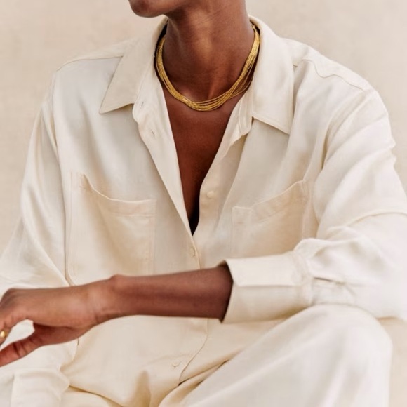 SEZANE Maxence Shirt in Cream - Picture 3 of 8